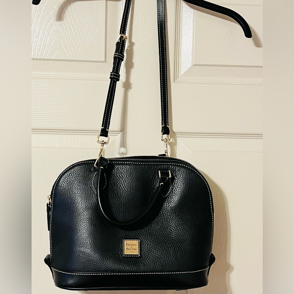 Dooney & Burke Pebble Grain Zip Zip Satchel